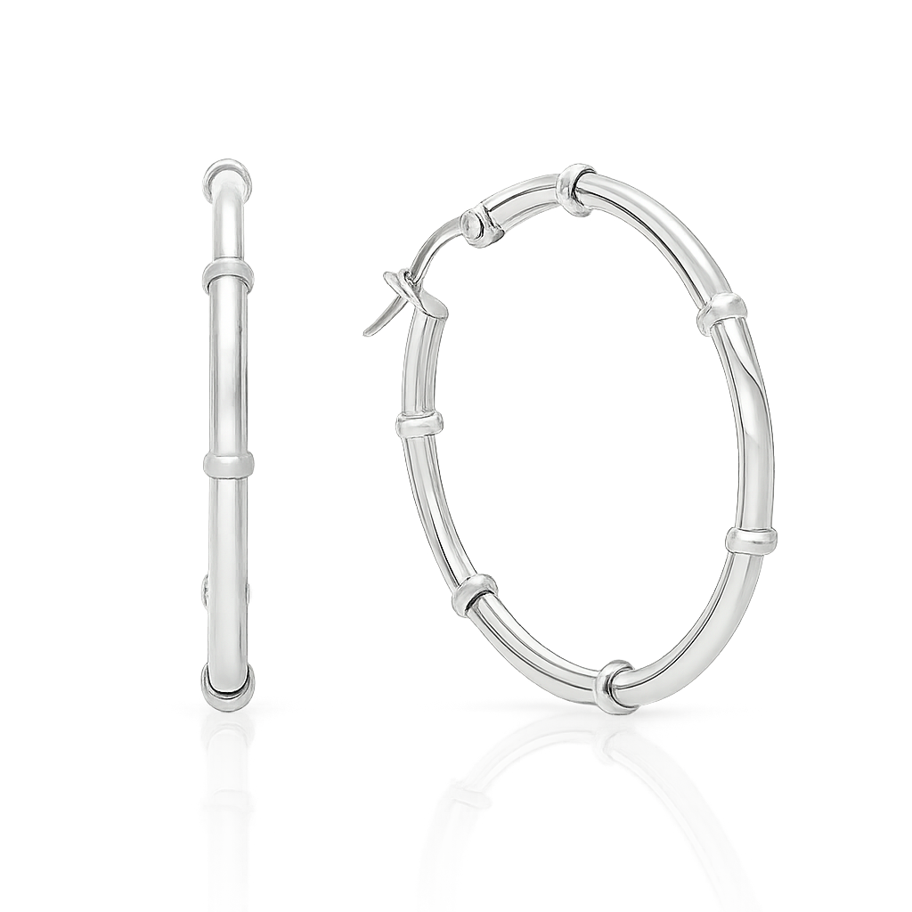 Arracadas con remaches oro blanco