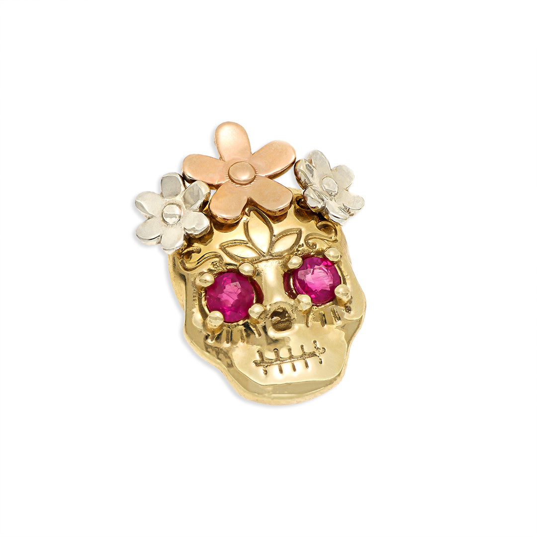 Catrina con zafiros rosas