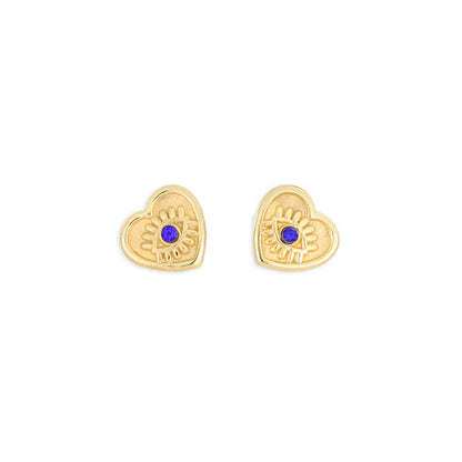 Broqueles Corazón y Ojo Turco