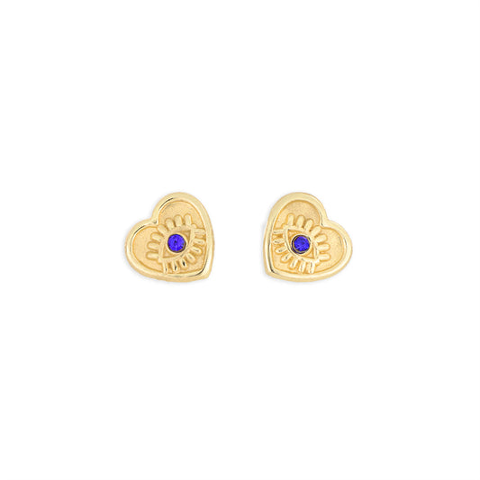Broqueles Corazón y Ojo Turco