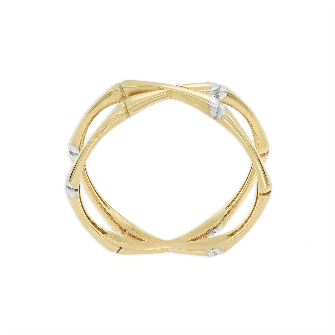 Anillo doble cruzado
