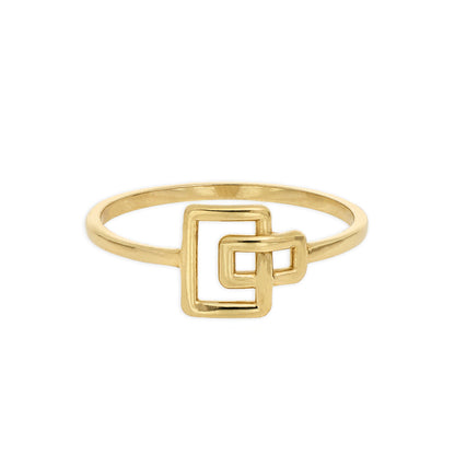 Anillo Recuadros liso