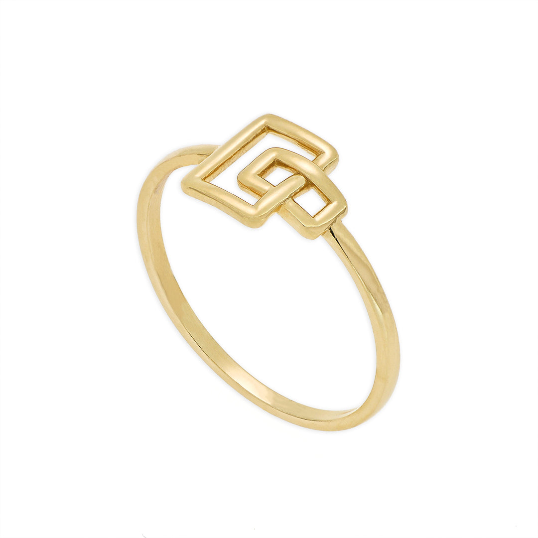 Anillo Recuadros liso