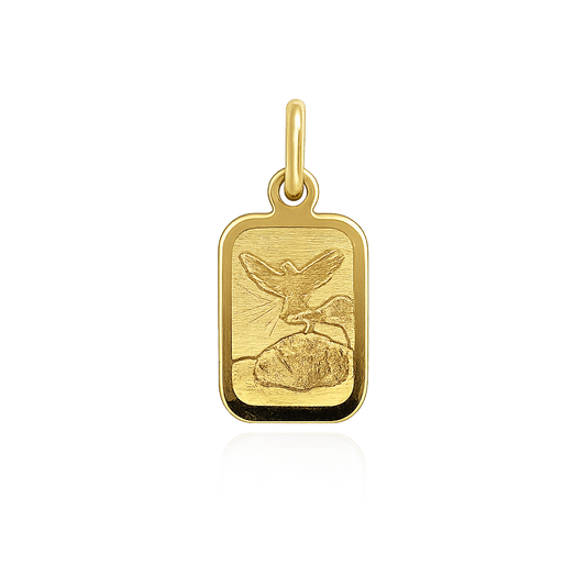 Medalla rectagular de bautizo