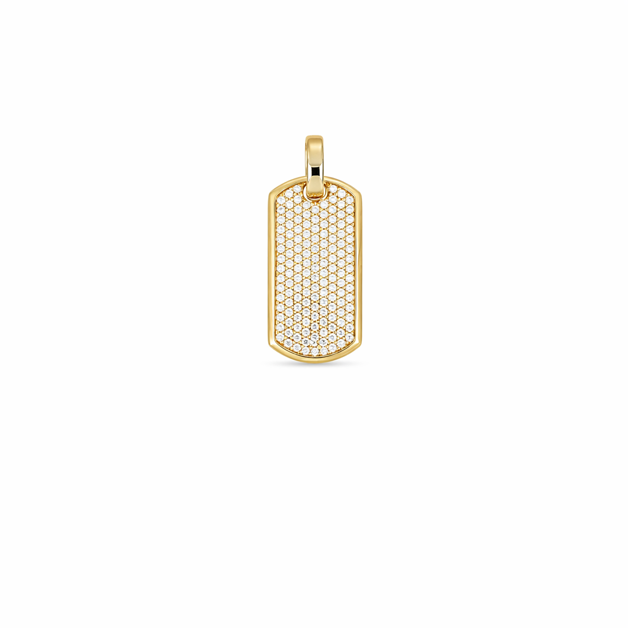 Placa de oro con diamantes1.40cts