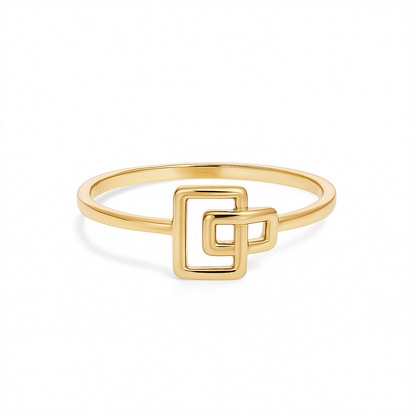 Anillo Recuadros liso