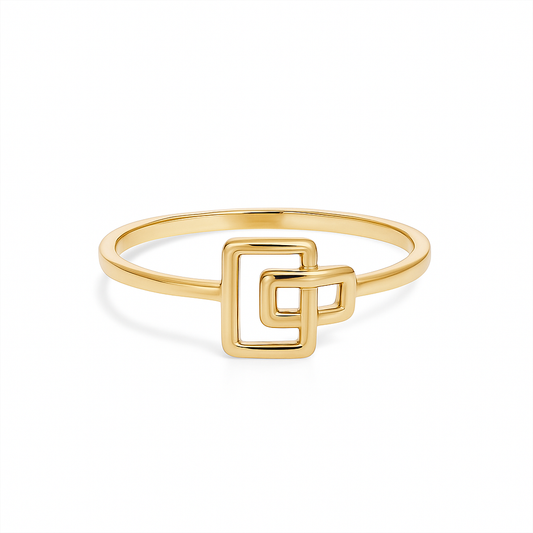 Anillo Recuadros liso