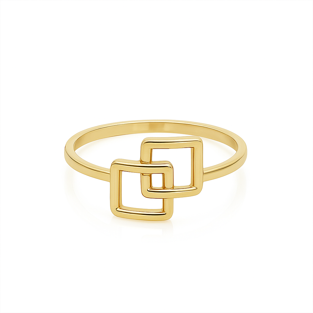 Anillo Doble Cuadro