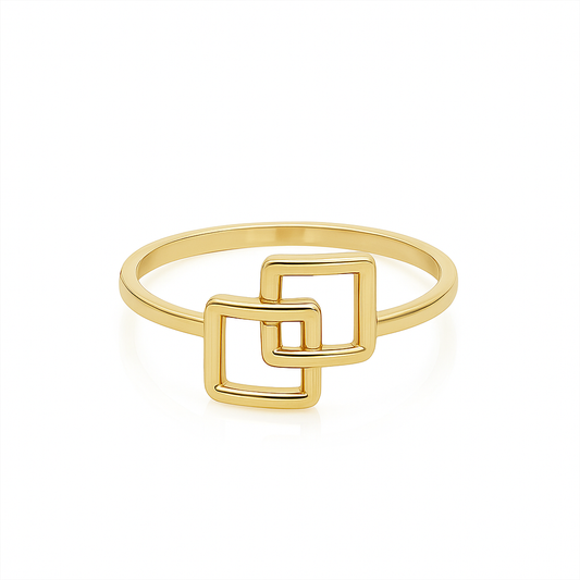 Anillo Doble Cuadro