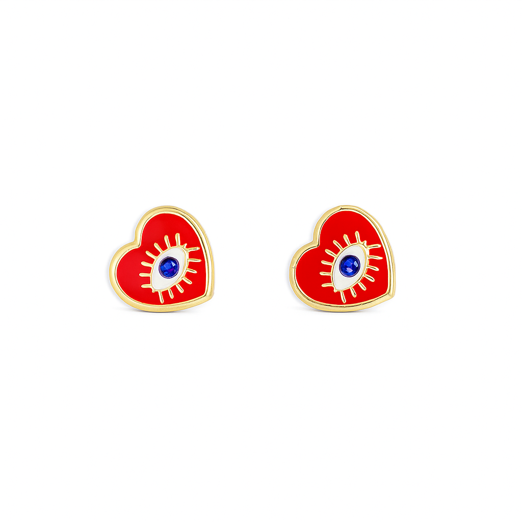 Broqueles Corazón y Ojo Turco