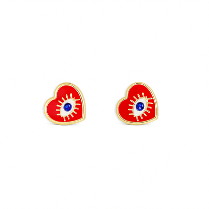 Broqueles Corazón y Ojo Turco