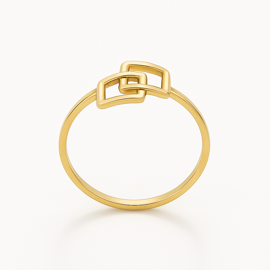 Anillo Doble Cuadro