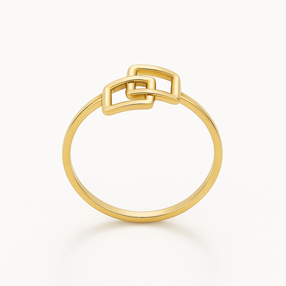 Anillo Doble Cuadro
