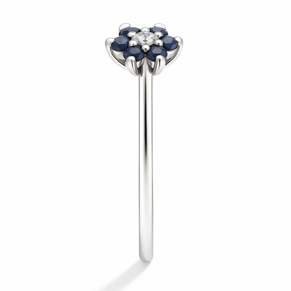 Anillo Flor Zafiro