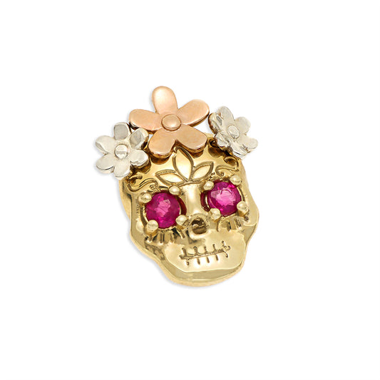 Catrina con zafiros rosas