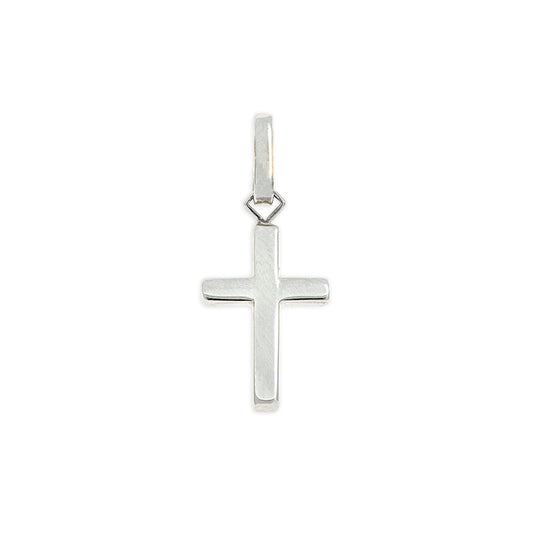 Dije cruz oro blanco