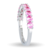 Churumbela con Rubies Color Rosa Oro Blanco 14K