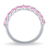 Churumbela con Rubies Color Rosa Oro Blanco 14K